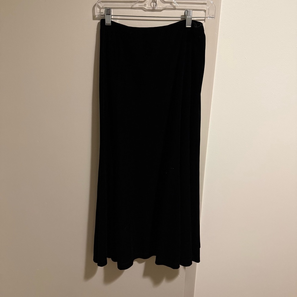 Laura Ashley Black Velvet Long Skirt